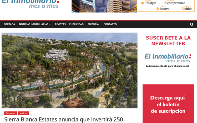 Sierra Blanca Estates announces that it will invest 250 million in a complex of 70 homes and a luxury hotel in Marbella